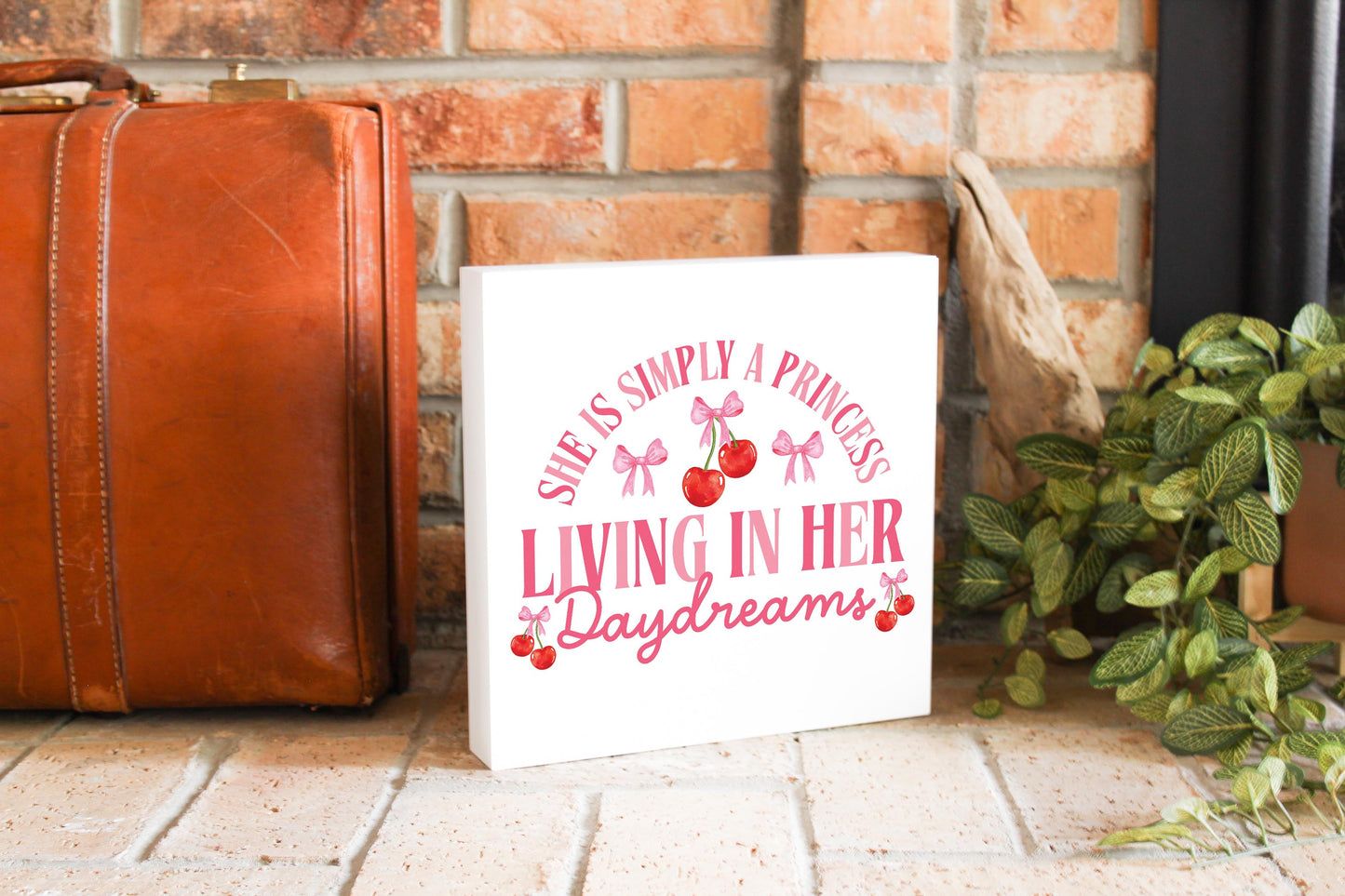10x10 Wood Block-Princess Living In Her Daydreams