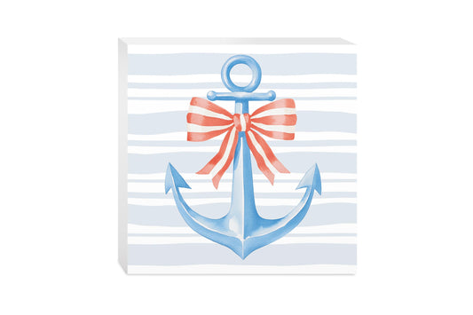 10x10 Wood Block-New England Tides Anchor -0