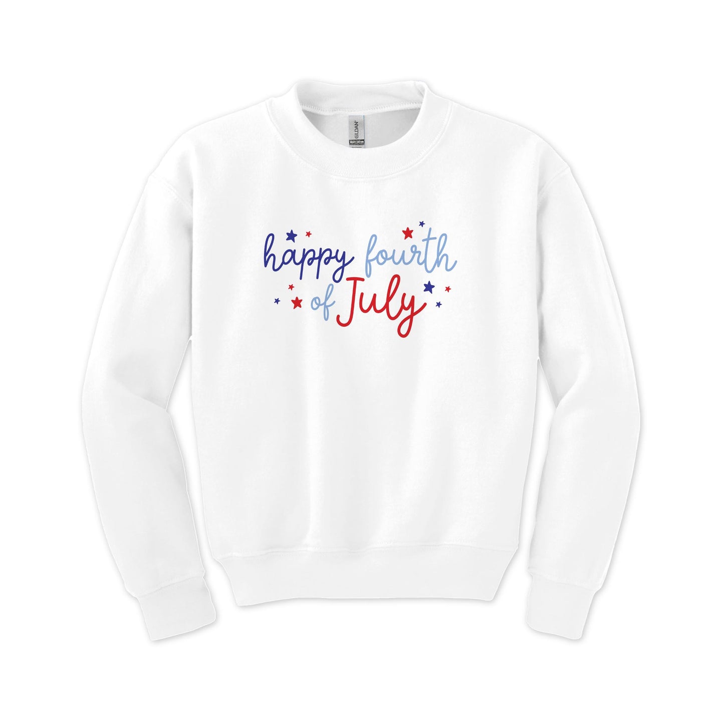 Gildan Youth Crewneck White-4th of July 250th Anniversary -0