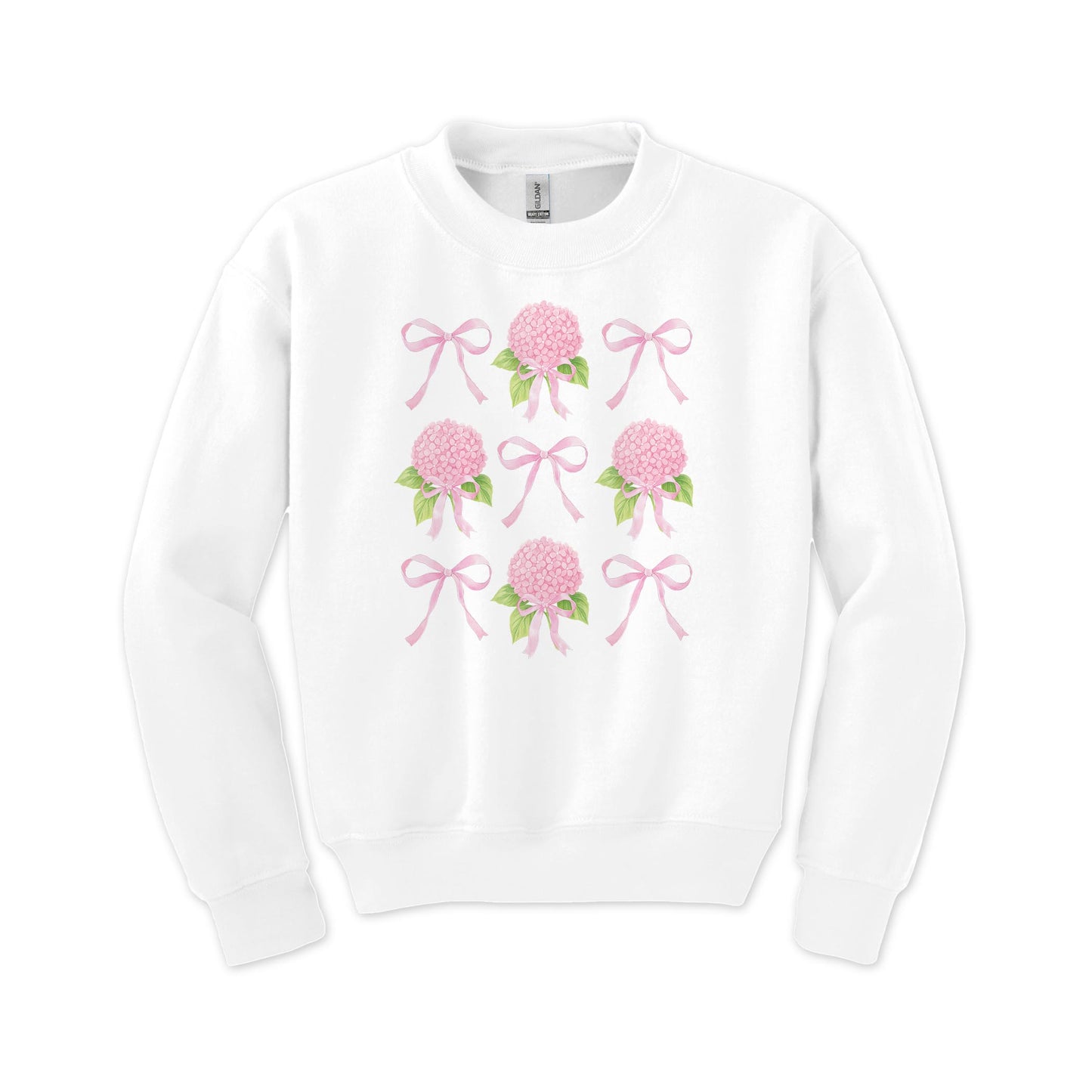 Gildan Youth Crewneck White-Hydrangea Cottage -0