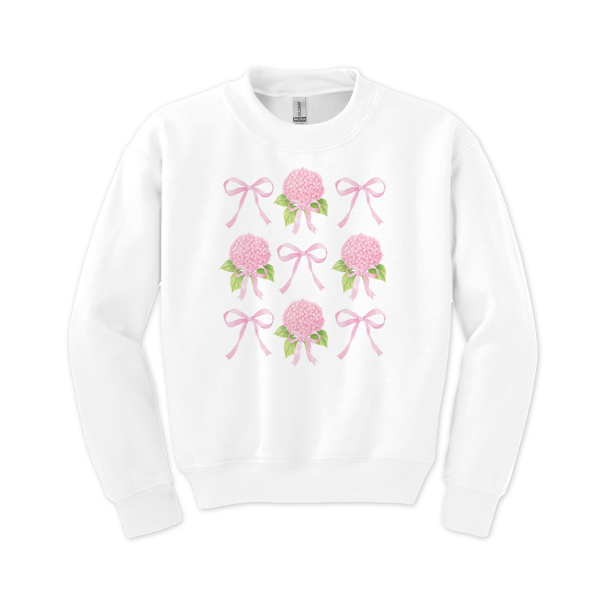 Gildan Youth Crewneck White-Hydrangea Cottage -0