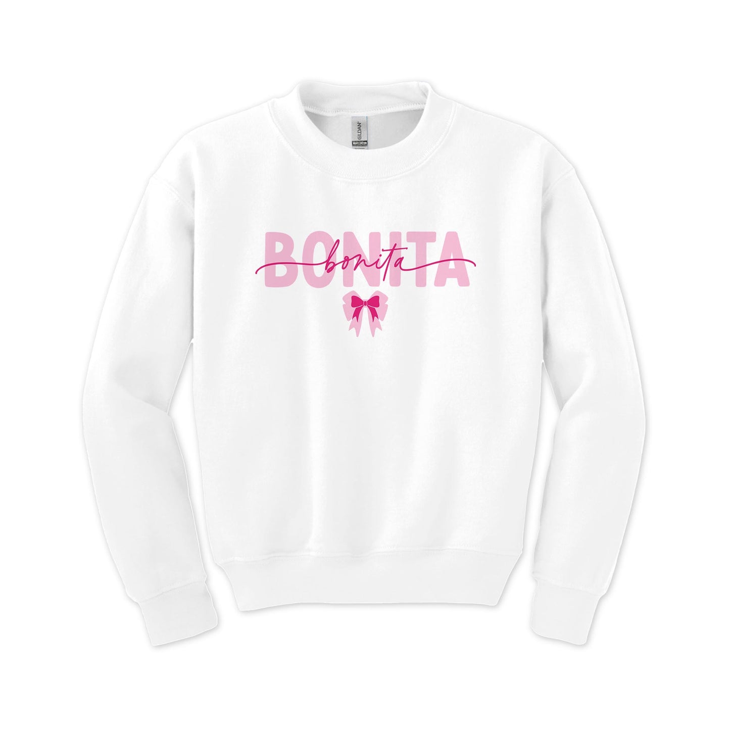 Gildan Youth Crewneck White-Bonita Bows -0
