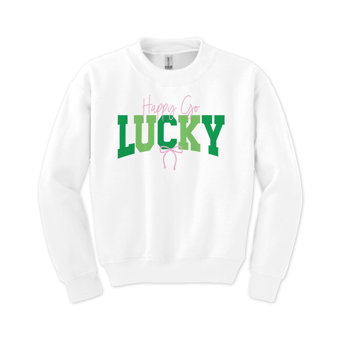 Gildan Youth Crewneck White-St. Patty's Day -0