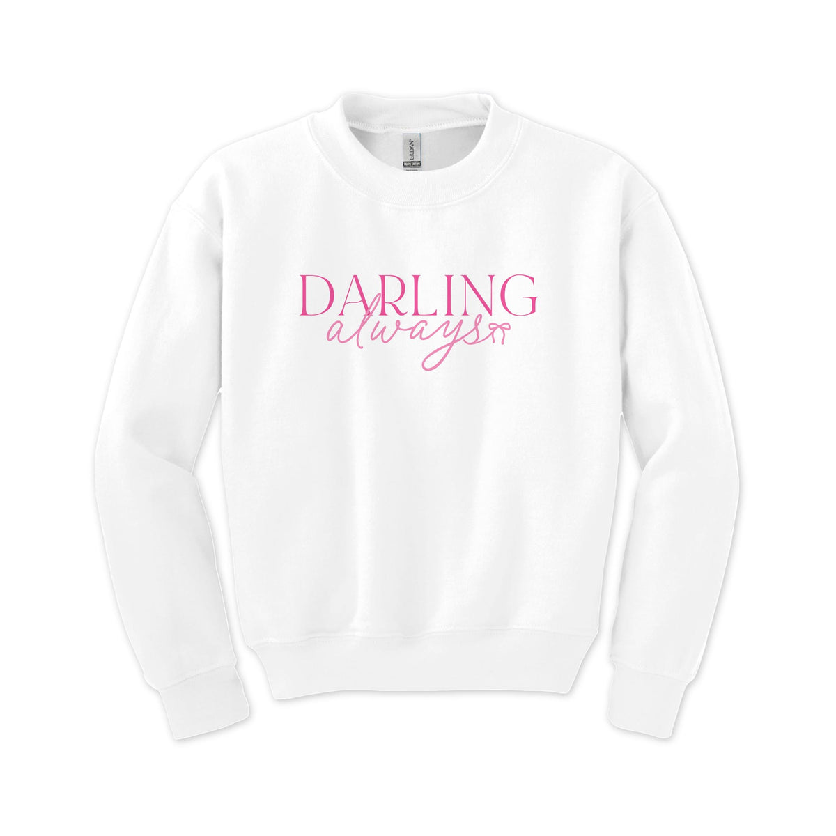 Gildan Youth Crewneck White-All Things Lovely -0
