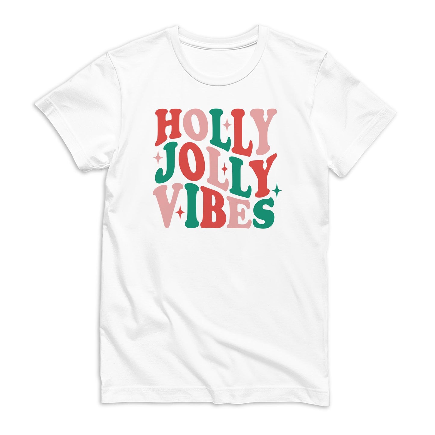 Bella Canvas Youth T-Shirt White-Holly Jolly Vibes