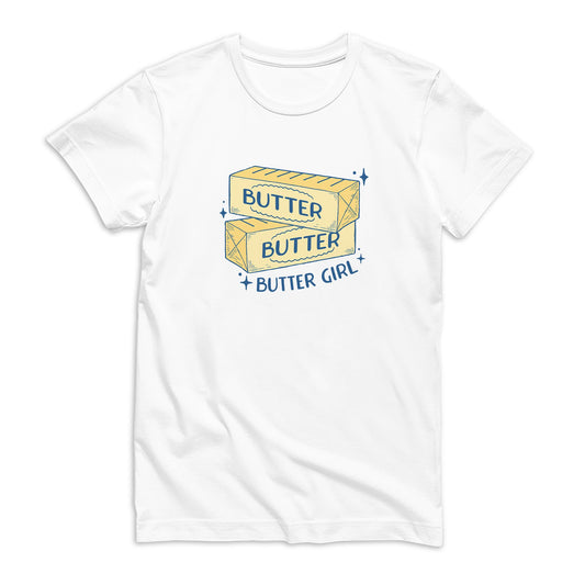 Bella Canvas Youth T-Shirt White-Butter Girl -0