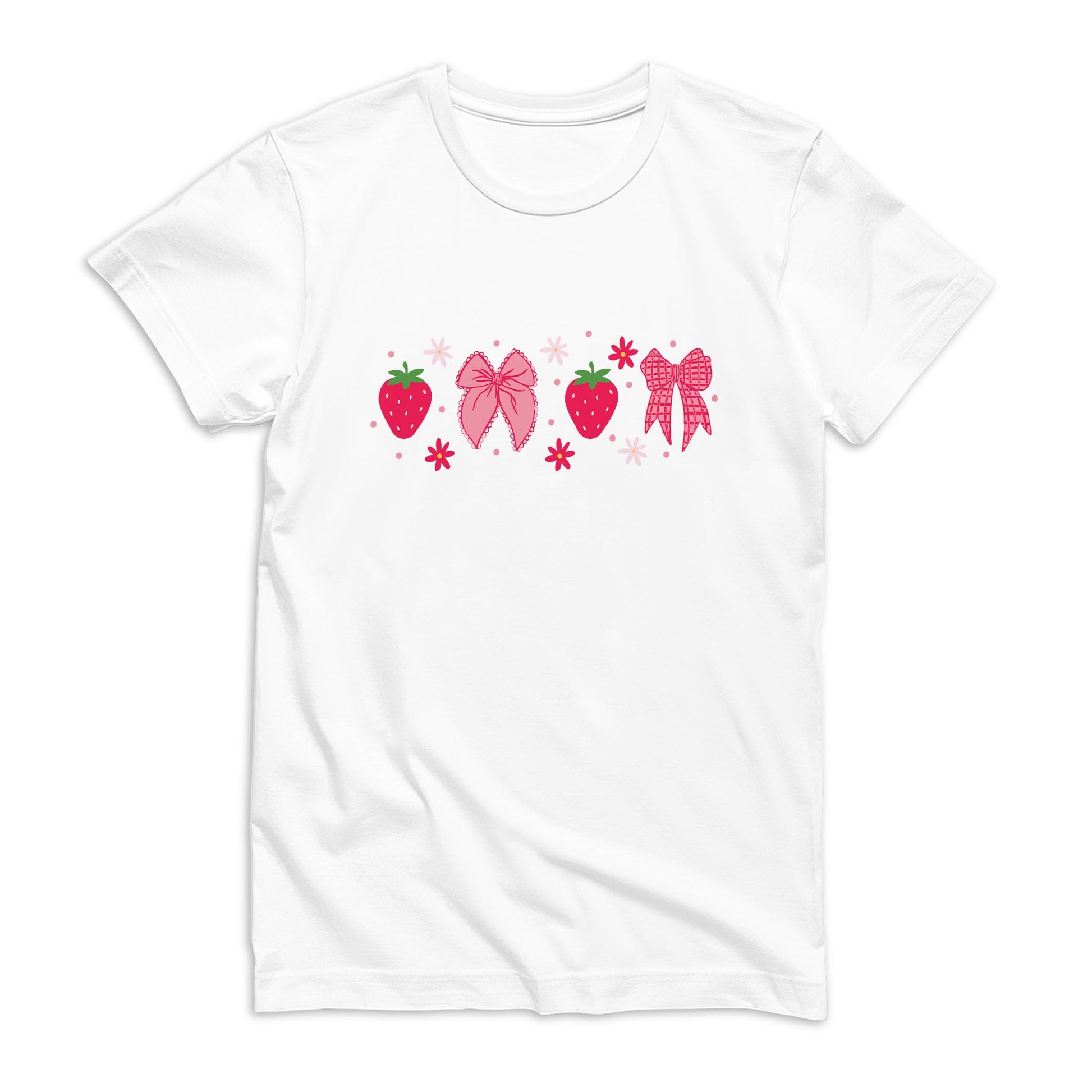 Bella Canvas Youth T-Shirt White-Strawberry Parlor -0