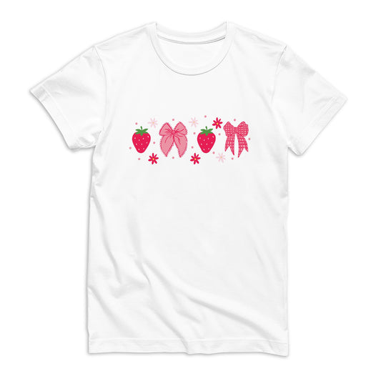 Bella Canvas Youth T-Shirt White-Strawberry Parlor -0