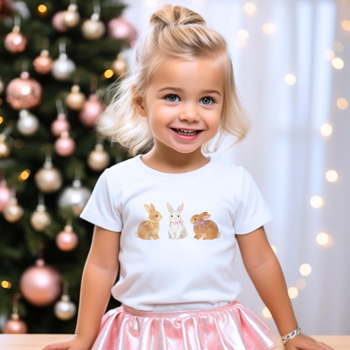Bella Canvas Youth T-Shirt White-Cottage Easter -3