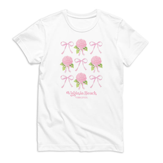 Bella Canvas Youth T-Shirt White-Love+Local Hydrangea Cottage -0