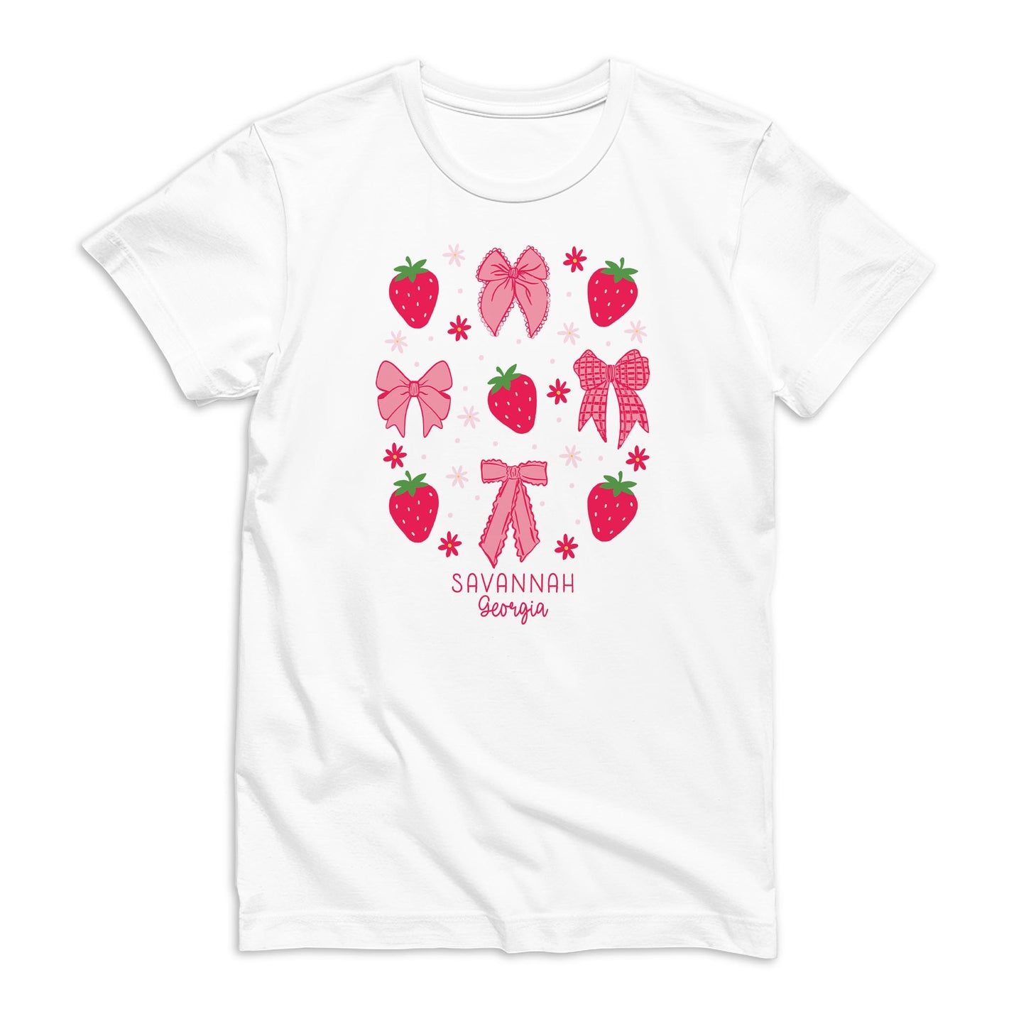 Bella Canvas Youth T-Shirt White-Love+Local Strawberry Parlor -0