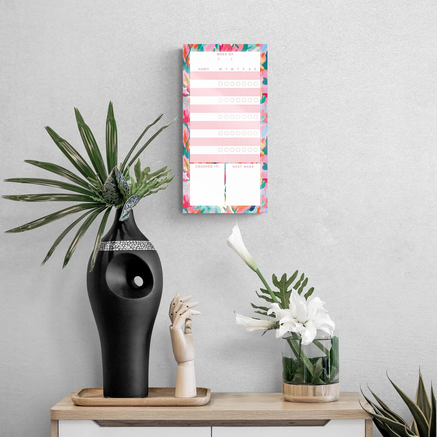Abstract Florals Habit Tracker