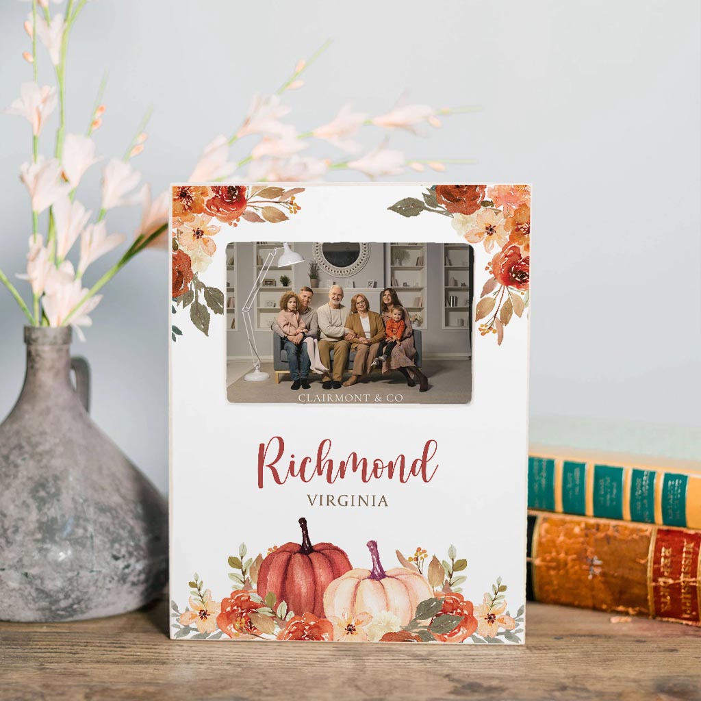 Love+Local 4x6 Picture Frame | Fall & Harvest Pumpkins