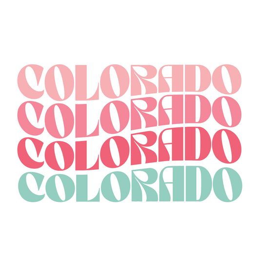 Colorado Vinyl Magnet Retro Wave