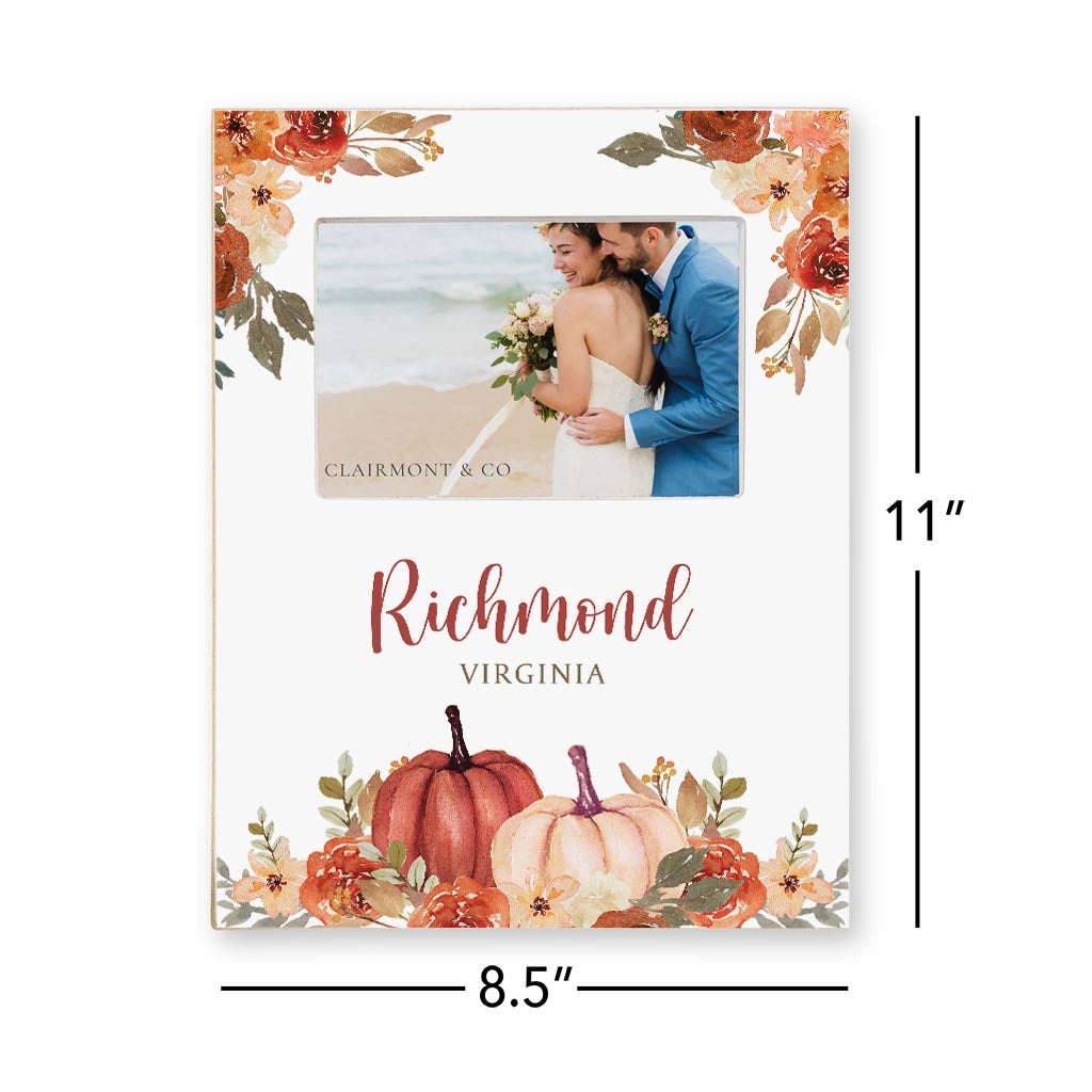 Love+Local 4x6 Picture Frame | Fall & Harvest Pumpkins