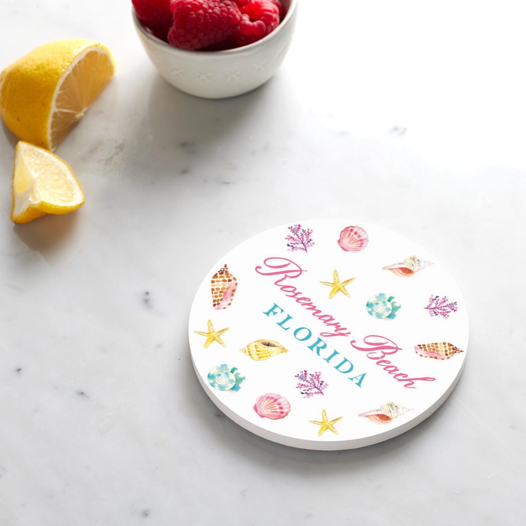 Love+Local Round Coaster | Shells & Shoreline
