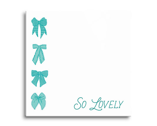 Preppy Bows 8x8 Dry Erase | Blue Bow So Lovely