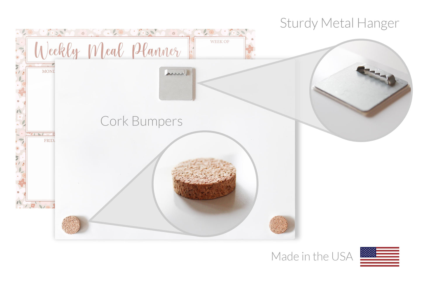 Weekly Meal Planner Cute Floral