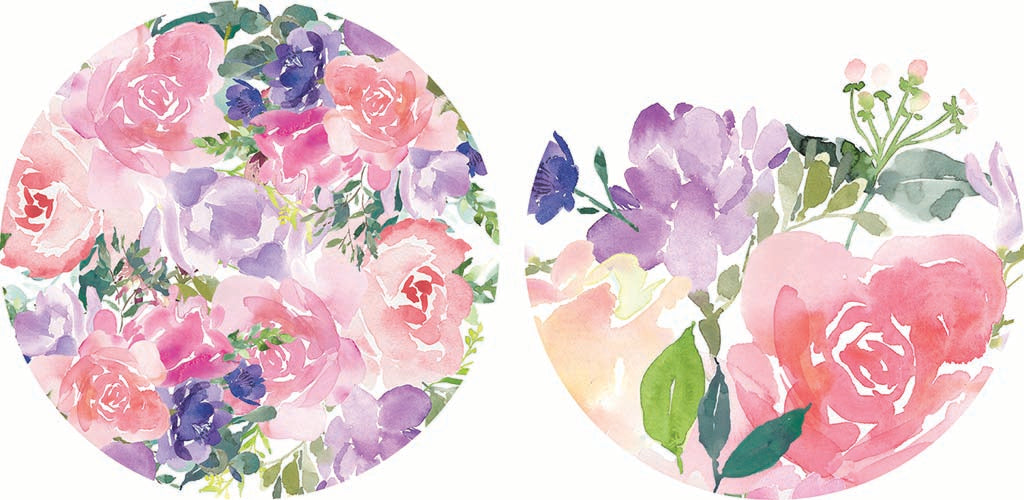 Car Coaster 2-Pack Kalia Lane-Floral Watercolor Patterns 2 -9