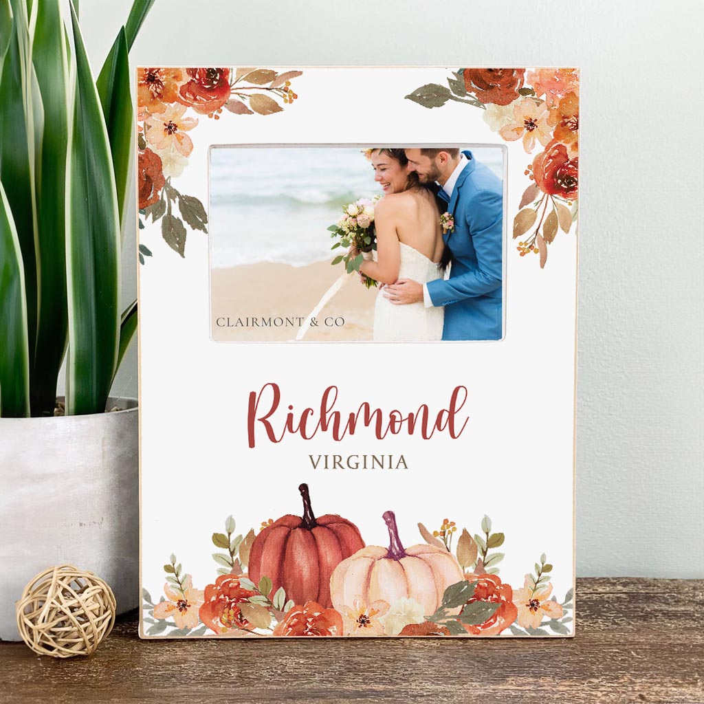 Love+Local 4x6 Picture Frame | Fall & Harvest Pumpkins