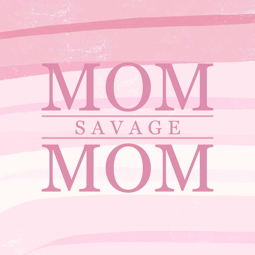 Ceramic Round Coaster-Mom Savage Mom -7