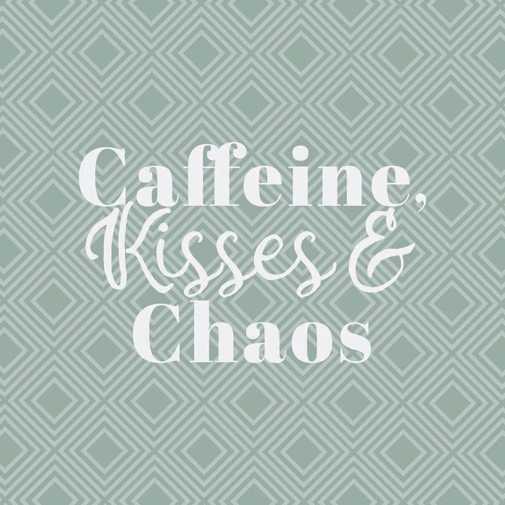 Ceramic Round Coaster-Caffeine Kisses & Chaos -7