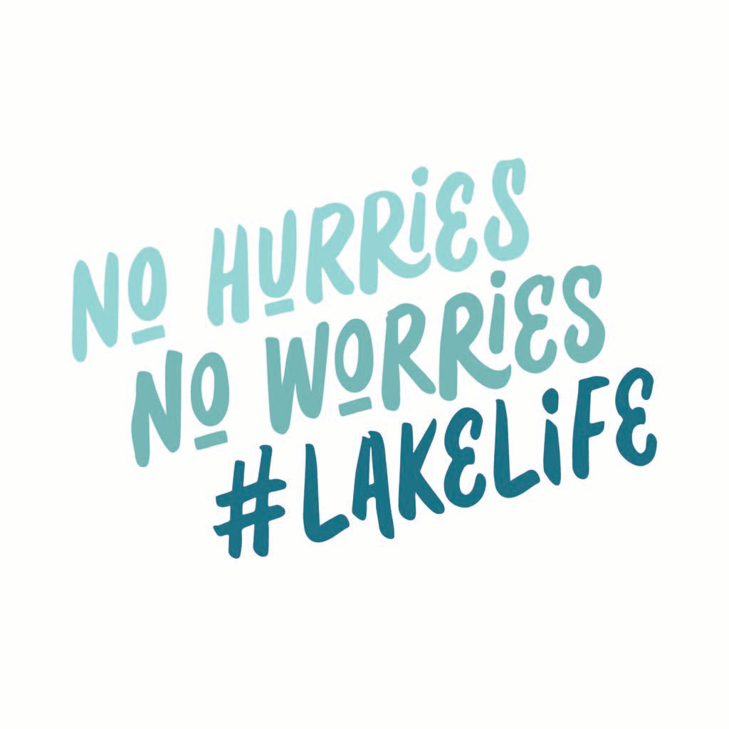 Car Coaster-No Hurries No Worries Lake Life -7