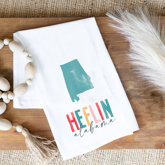 Custom Watercolor State Tea Towel