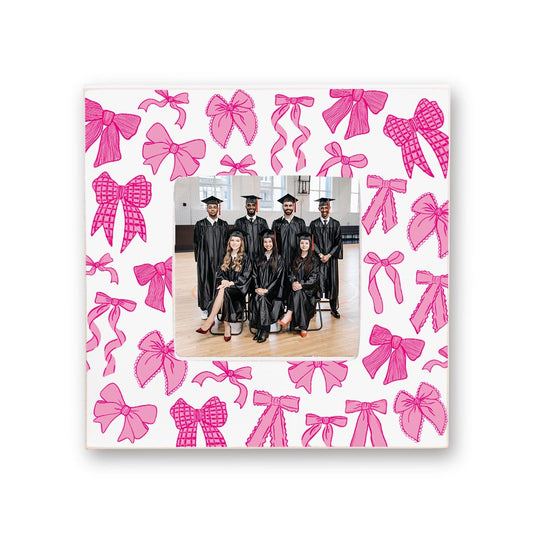 Preppy Bows 4x4 Picture Frame | Pink Preppy Bows