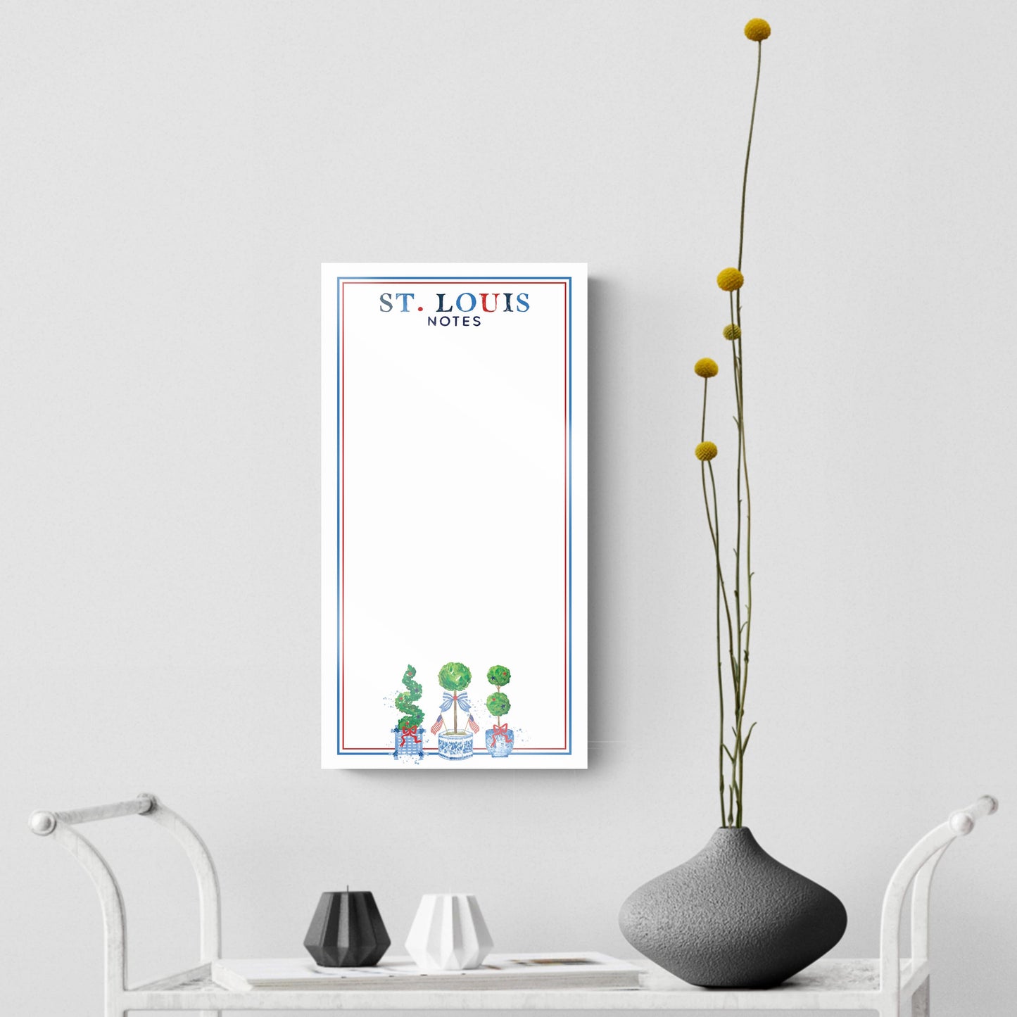 Love+Local 8x16 Dry Erase | American Summer Chinoiserie Topiary