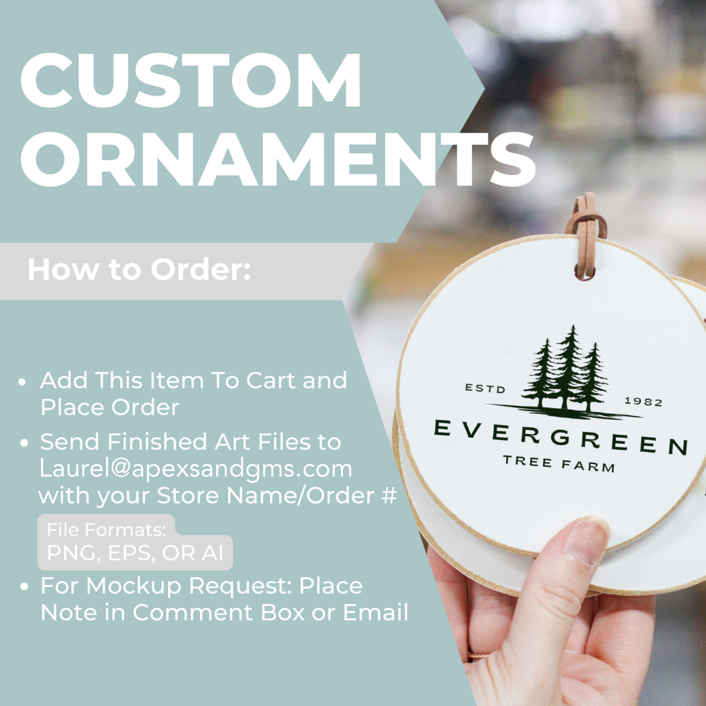 Custom Ornament, Your Art Design, Customizable, Ornament