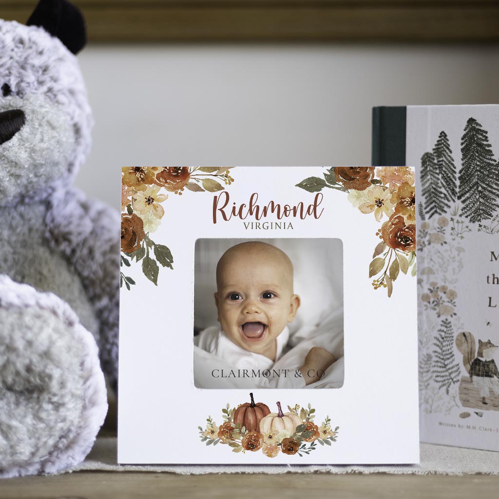 Love+Local 4x4 Picture Frame | Fall & Harvest Pumpkins