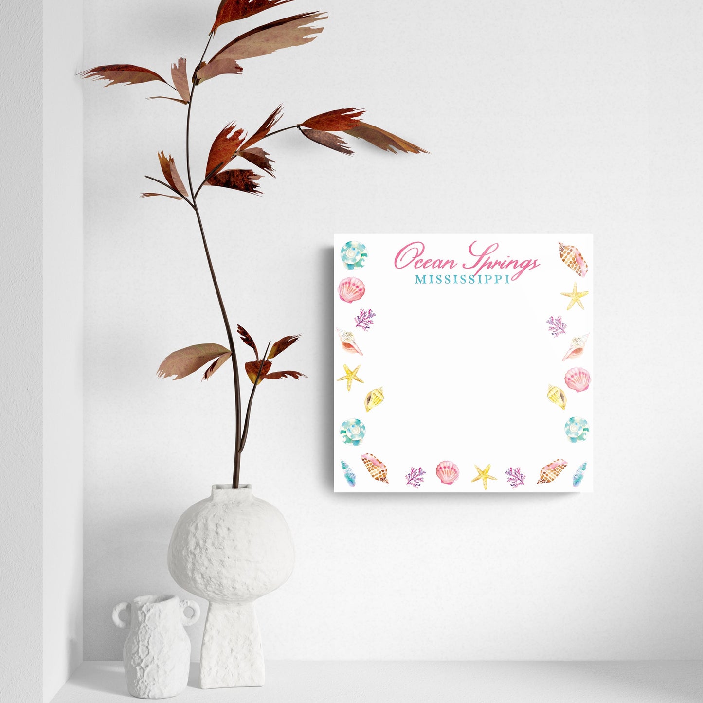 Love+Local 8x8 Glass Plaque | Shells & Shoreline