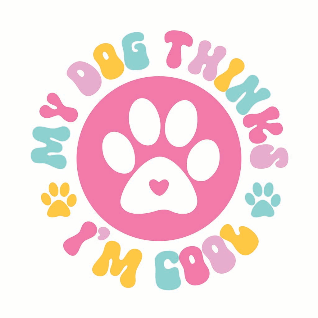 Ceramic Square Coaster-My Dog Thinks I'm Cool -7