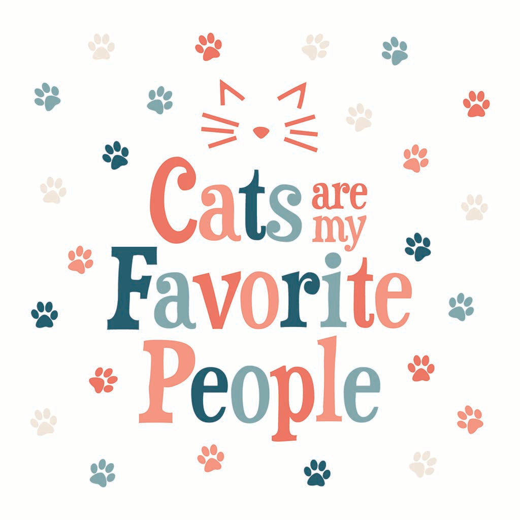 Ceramic Round Coaster-Cats Are My Favorite People -7