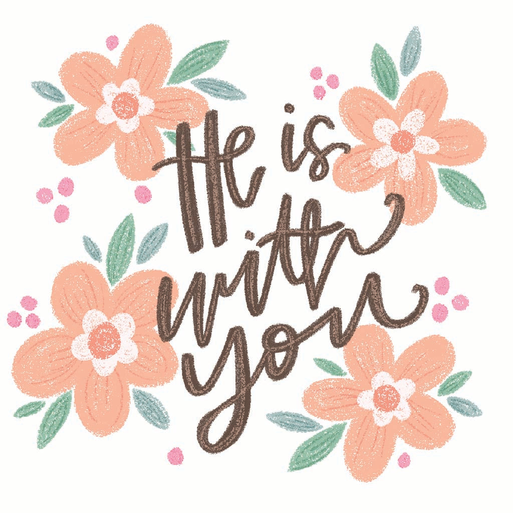 Ceramic Square Coaster-He Is With You Pink Florals -7