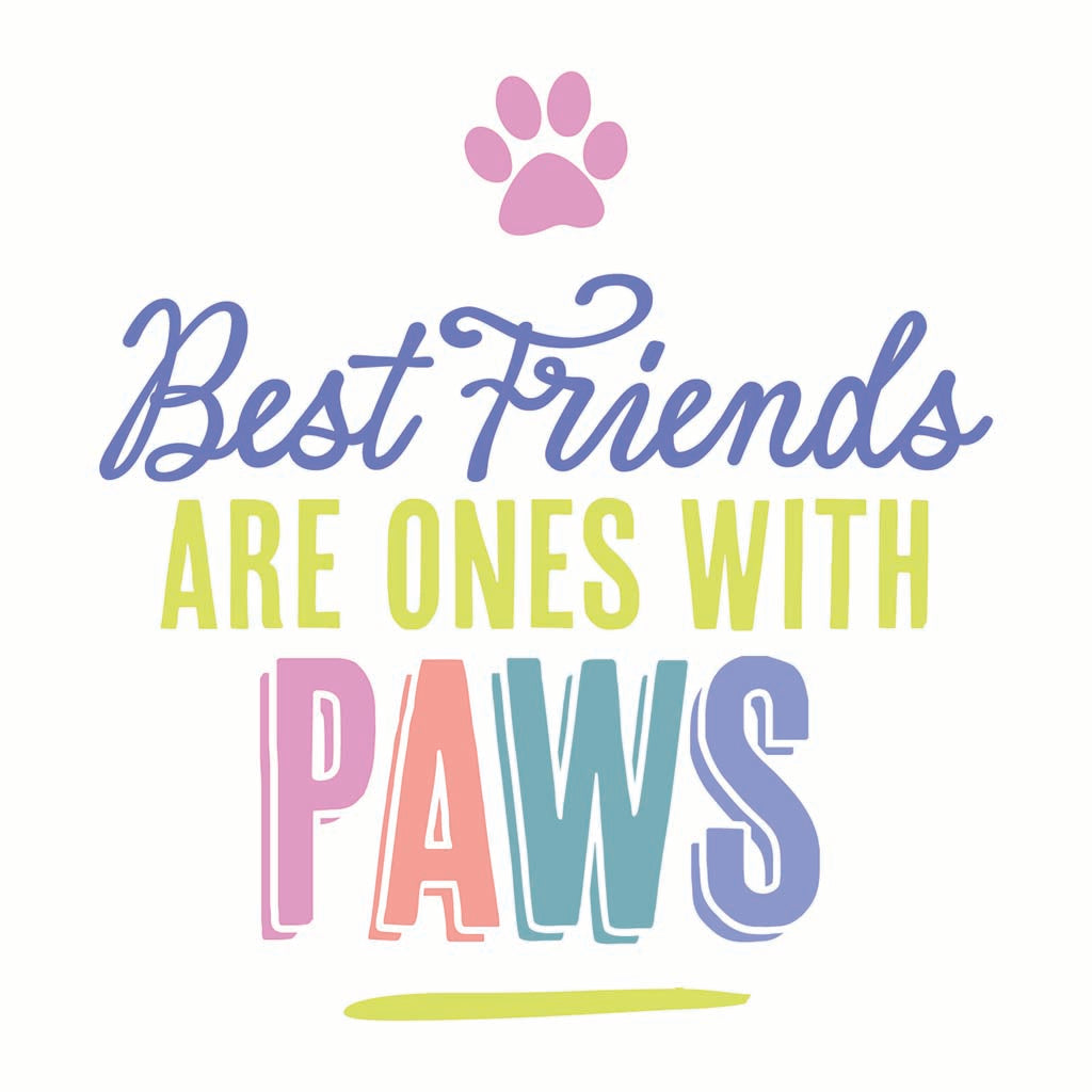 Ceramic Square Coaster-Best Friends Are Ones With Paws -7