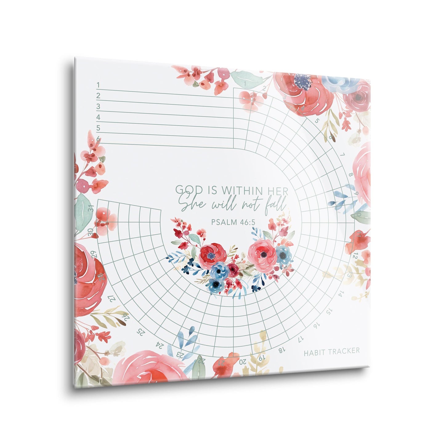 Mother's Day Tracker Floral She Will Not Fall | 8x8