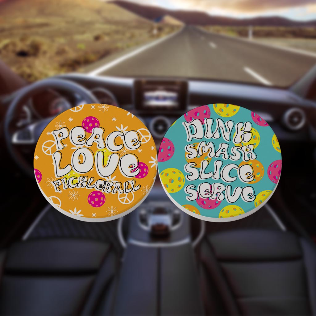 Neon Pickleball Peace Love & Dink Smash | 2.65x2.65