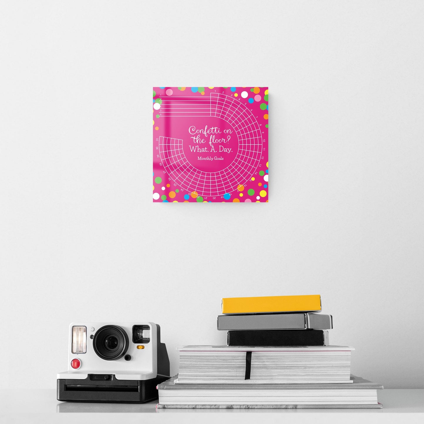 Pink Confetti Habit Tracker | 8x8