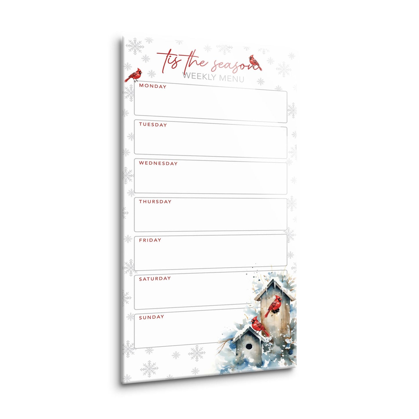 Classic Cardinals Menu Board | 8x16