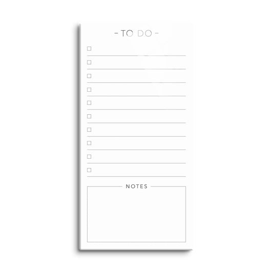 Minimalistic White To Do List | 8x16