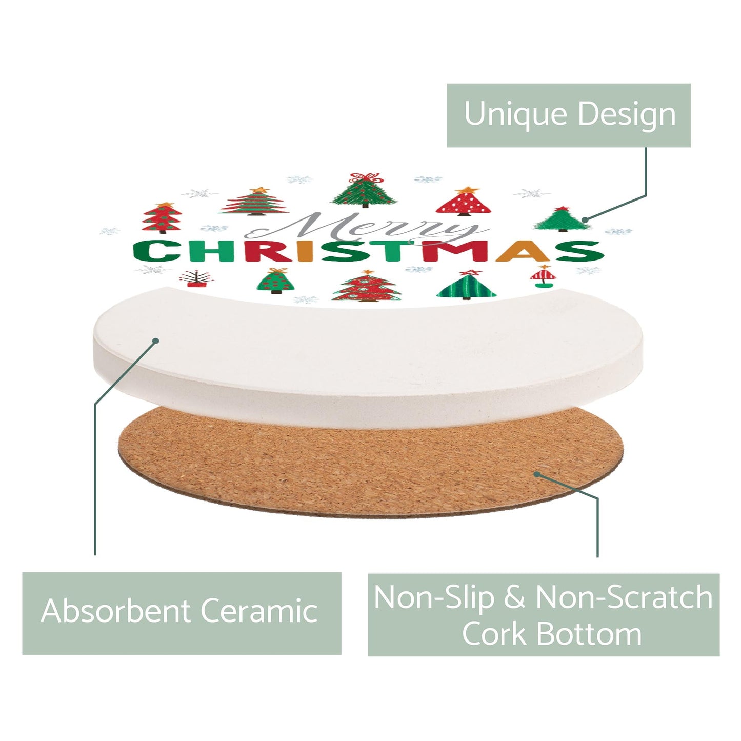 Clairmont & Co Whimsy Trad Merry Christmas 2 | 4x4