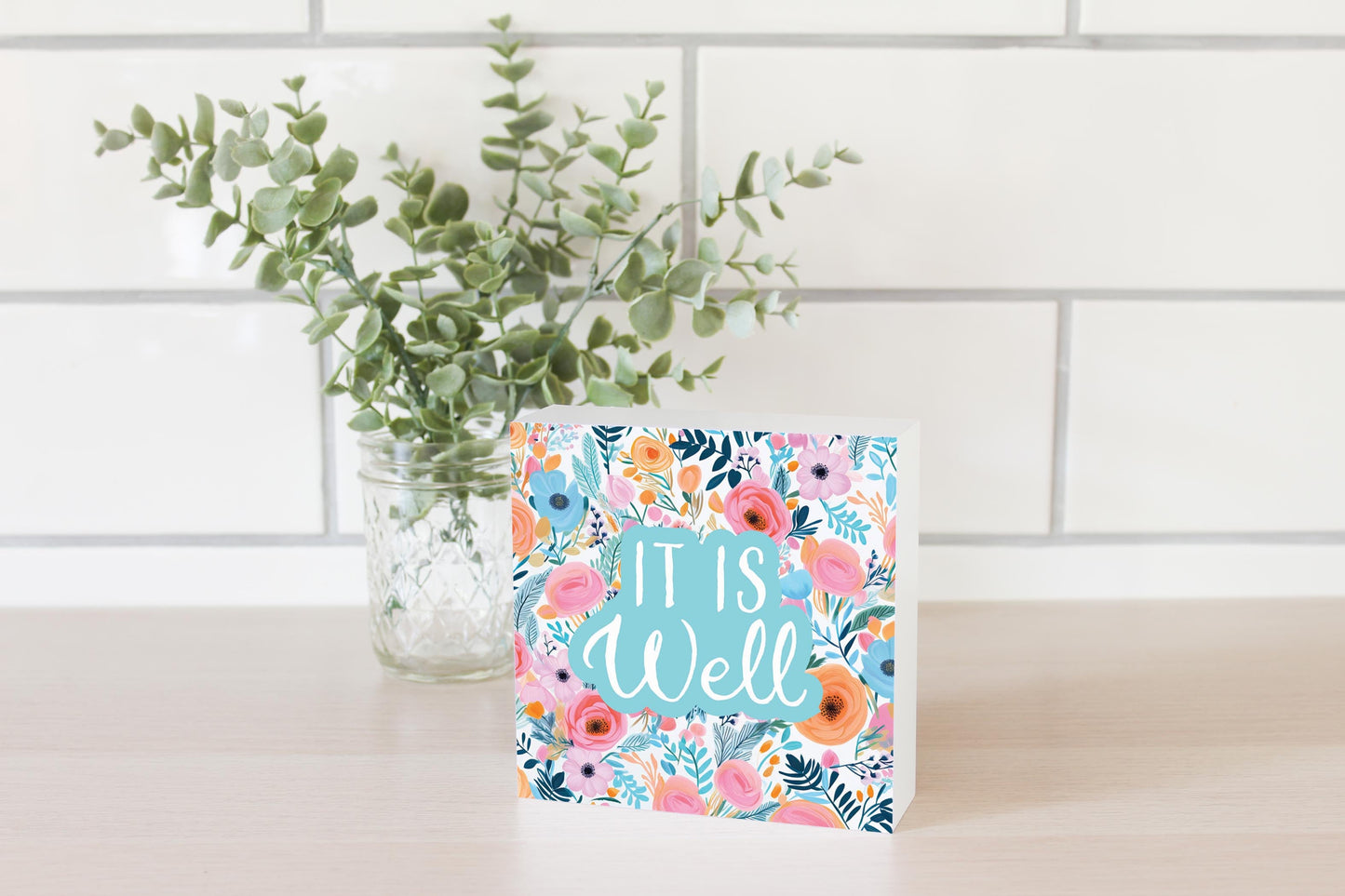 Spring Pastel It Is Well | 5x5
