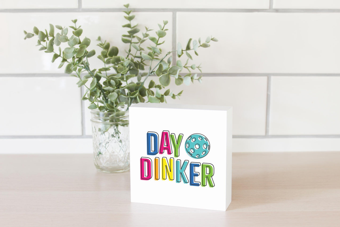 Neon Pickleball Day Dinker White | 5x5