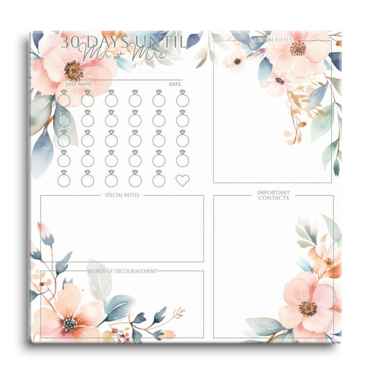 Floral Wedding Tracker | 12x12