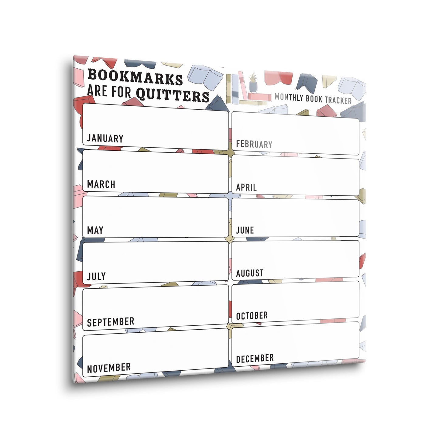 Yearly Book Tracker Bookmarks are for Quitters | 8x8