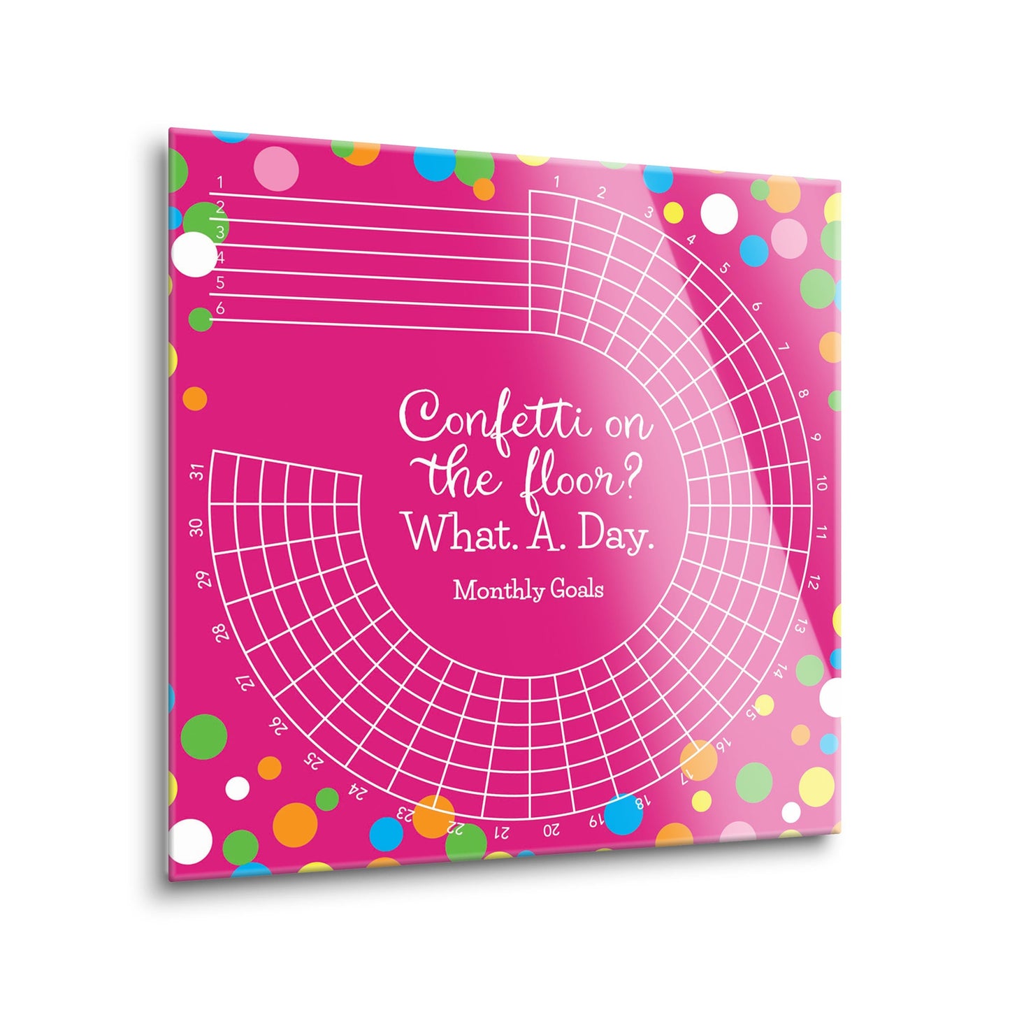 Pink Confetti Habit Tracker | 8x8
