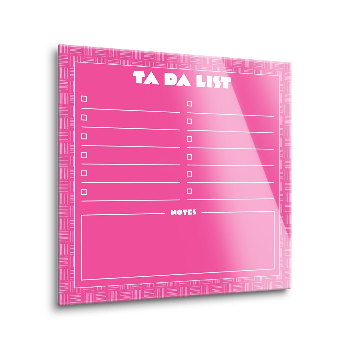 Neon Pink Ta Da List | 8x8