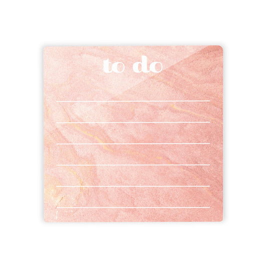 Retro Pastel Notes Pink Marble | 4x4